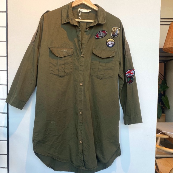 Patchwork Button Up Tunic XS - Picture 1 of 8